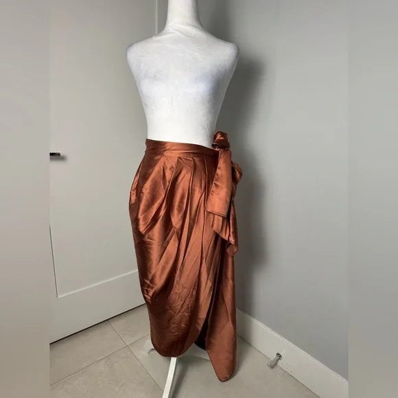 Johanna Ortiz Magical Feeling Midi Skirt in Dark Caramel - Picture 5 of 12